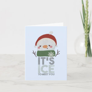 Weihnachts-Schneemann-Wortspiel: Es ist Eis, dich  Karte