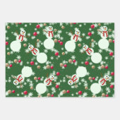 Weihnachts-Schneemänner Geschenkpapier Set (Vorderseite 2)