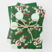Weihnachts-Schneemänner Geschenkpapier Set (Beispiel)