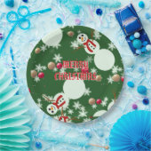 Weihnachts-Schneemänner  Pappteller (Party)