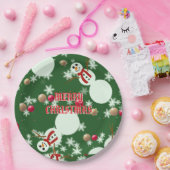 Weihnachts-Schneemänner  Pappteller (Party)