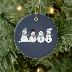 Weihnachts-Schneemänner-Reihe Xmas Winter-Feiertag Keramik Ornament