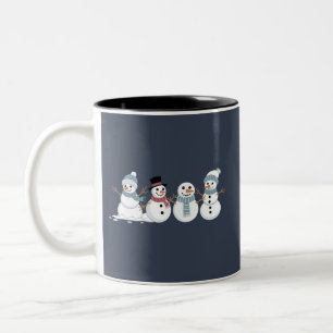 Weihnachts-Schneemänner-Reihe Xmas Winter-Feiertag Zweifarbige Tasse