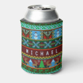 Weihnachts-Schneemännerfest | Name Dosenkühler (Kanne Rückseite)