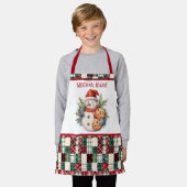 Weihnachts-Schneemannskekse backen Kinder Schürze (Getragen)