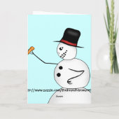 Weihnachts-Schneemobile Feiertagskarte (Rückseite)