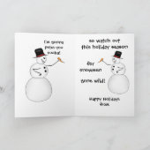 Weihnachts-Schneemobile Feiertagskarte (Innenseite)