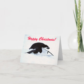 Weihnachts-Schneepinguin-Grüße-Karte Feiertagskarte