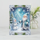 Weihnachts-Schneeszene Karte (Stehend Vorderseite)