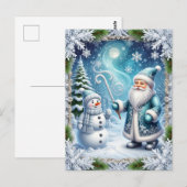 Weihnachts-Schneeszene Postkarte (Vorne/Hinten)