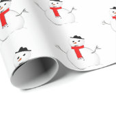 Weihnachts-Schneeurlaub Rot schwarz stilvoll Geschenkpapier (Rolleneckpunkt)