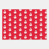 Weihnachts-Schneeurlaub Rot schwarz stilvoll Geschenkpapier Set (Vorderseite 3)