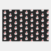 Weihnachts-Schneeurlaub Rot schwarz stilvoll Geschenkpapier Set (Vorderseite 2)