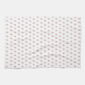 Weihnachts-Schneeurlaub Rot schwarz stilvoll Geschirrtuch (Horizontal)