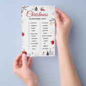 Weihnachts-Schnitzeljagd-Checkliste Kunst Flyer (Handgriff)