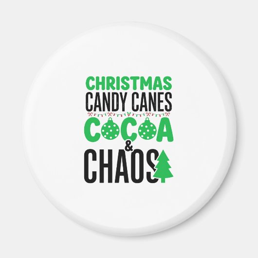 Weihnachts-Schoko-Haken Chaos Design Magnet (Vorne)