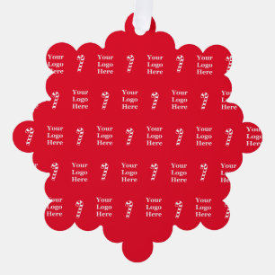 Weihnachts-Schokoküsse Marken-Geschäftslogo Rot Ornament Karte