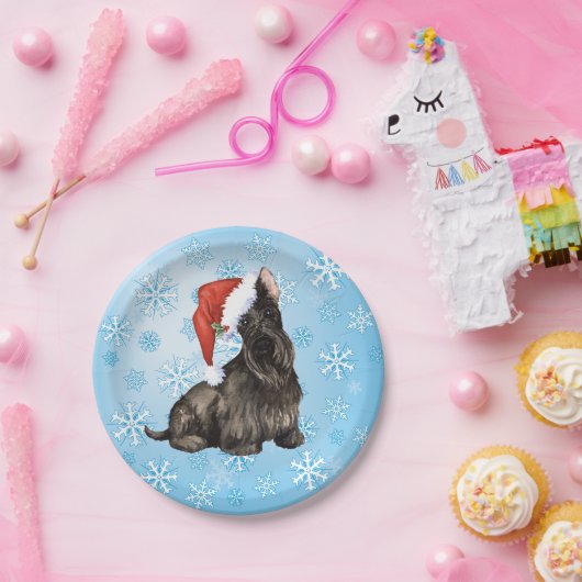 Weihnachts-Schottische Terrier-Papierplatte Pappteller (Party)