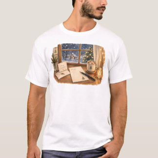 Weihnachts-Schreibtisch für gemütliche Schreibware T-Shirt
