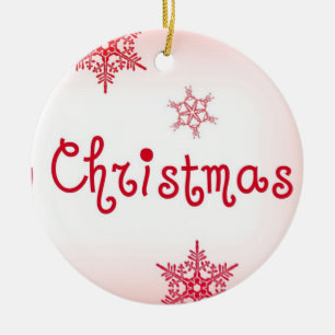 Weihnachts-Schrift-Ornament Keramikornament