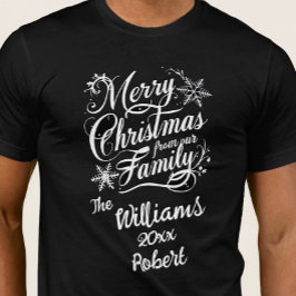 Weihnachts-Schriftart-Kalligrafie festlich elegant T-Shirt