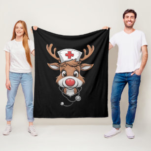 Weihnachts-Schrubb-Top Rentier-Gummihandschuhe Pfl Fleecedecke