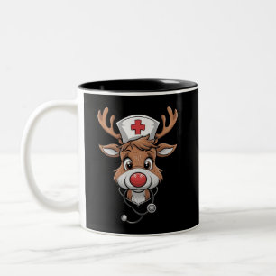 Weihnachts-Schrubben-Top Rentier-Gummihandschuhe P Zweifarbige Tasse