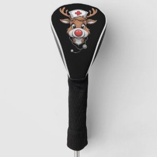 Weihnachts-Schrubber-Top-Rentier-Gummihandschuhe-K Golf Headcover