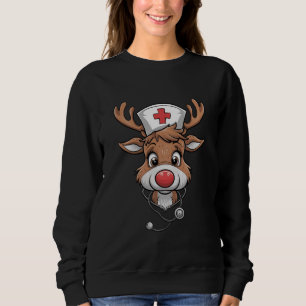 Weihnachts-Schrubber-Top-Rentier-Gummihandschuhe-P Sweatshirt