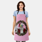 Weihnachts-Schürze Friedens-Santa Schürze (Getragen)