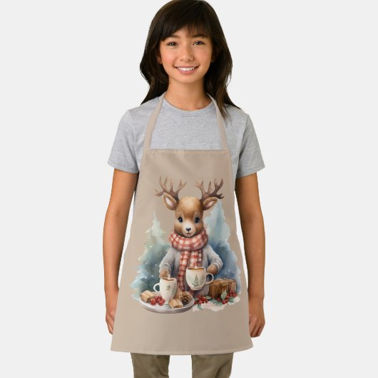 Weihnachts Schürze Hirsche Darstellung rustikal (Insitu)