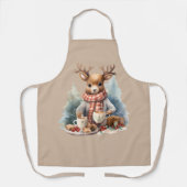 Weihnachts Schürze Hirsche Darstellung rustikal (Vorderseite)