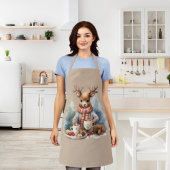 Weihnachts Schürze Hirsche Darstellung rustikal