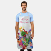 Weihnachts-Schürze mit Happy Gnomes Party Schürze (Getragen)