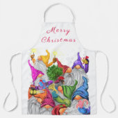 Weihnachts-Schürze mit Happy Gnomes Party Schürze (Vorderseite)