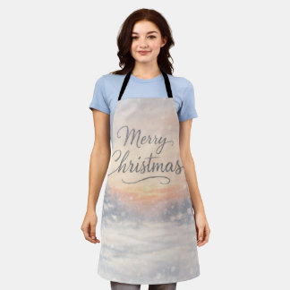 Weihnachts-Schürze mit skizzierter Schrift Schürze
