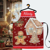 Weihnachts-Schürze, Vintager Lebkuchenmann, Haus Schürze