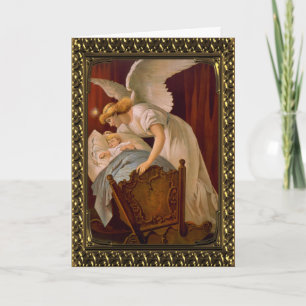 Weihnachts-Schutzengel - Vintage-Fine-Art-Karte Feiertagskarte