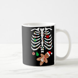 Weihnachts-Schwangerschaft Lebkuchen Skelett Kaffeetasse