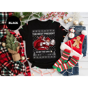 Weihnachts-Schwangerschaftsankündigung Bestes Gesc T-Shirt
