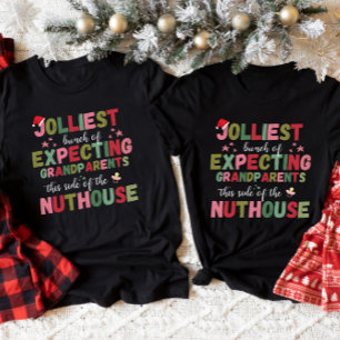 Weihnachts-Schwangerschaftsankündigung Großeltern T-Shirt