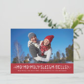 Weihnachts-Schwangerschaftsankündigung Heiliger Sc Feiertagskarte (Stehend Vorderseite)