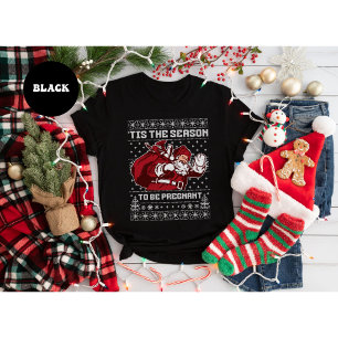 Weihnachts-Schwangerschaftsankündigung 'Tis The Se T-Shirt