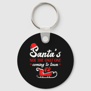 Weihnachts-Schwangerschaftsankündigung von Santa's Schlüsselanhänger