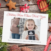 Weihnachts-Schwangerschaftsankündigung Weihnachtsk Dankeskarte