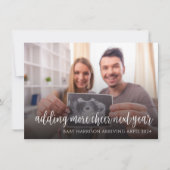 Weihnachts-Schwangerschaftsankündigung Weihnachtsk Feiertagskarte (Vorderseite)