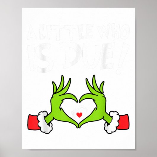 Weihnachts-Schwangerschaftsshirt Ein kleiner, der  Poster (Vorne)