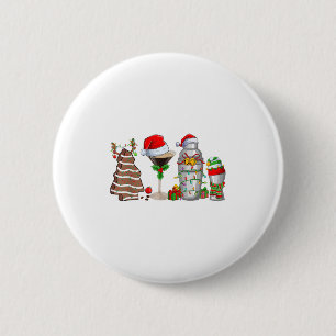 Weihnachts-Schwanz Espresso Martini Drink Party Ba Button