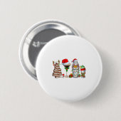 Weihnachts-Schwanz Espresso Martini Drink Party Ba Button (Vorne & Hinten)