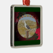 Weihnachts-Schwarz-Backenmöwe Ornament Aus Metall (Rechts)